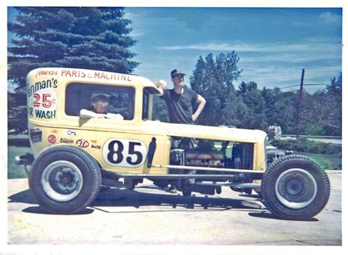 Whittemore Speedway - Ronnie Lutes With Father Al (newer photo)